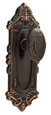 Emtek 8203 Victoria 7-3/4" Non-Keyed Sideplate Lockset, Privacy - Brass Tubular