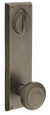 Emtek 7561 Rectangular 5-1/2" Keyed Sideplate Lockset, Passage/Double Keyed - Sandcast Bronze Tubular