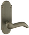 Emtek 7207 Sandcast Bronze #5 7-1/4" Non-Keyed Sideplate Tubular Lockset, Privacy