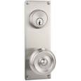 Emtek 8012 Modern 3-5/8" Center-to-Center Keyed Sideplate Lockset, Dummy (Pair) - Brass Tubular