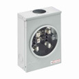 B-Line Eaton series single meter sockets, KOs top provision, 200 A, Overhead, 4 jaws, Ring type, 3, Steel, ANSI 61 paint, Front, 1 pole, 3 wires, #6 -