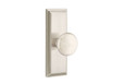 Wilshire Non-Keyed Style with Providence knob in Satin Nickel finish