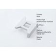 Don-Jo RG-50 Flush Bolt Replacement Guide for 1550 & 1551 Series, White Plastic