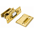 Don-Jo 1700 Roller Latch with Full Lip Strike, 3-3/8" x 1", Cast Brass