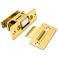 Don-Jo 1702 Roller Latch with T Strike, 3-3/8" x 1", Cast Brass, Silent Nylon Roller