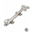 Don-Jo 1582 Surface Bolt, UL Rated, 12" Length, Satin Chrome Brass with Rim and Mortise Strikes