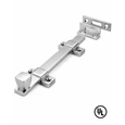 Don-Jo 1582 Surface Bolt, UL Rated, 12" Length, Satin Chrome Brass with Rim and Mortise Strikes