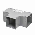 B-Line Eaton series wireway tee fitting, Lay-in, Wireway tee fitting, 1, Galvanized steel, 4" X 4"