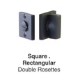 Emtek Emtek 8582 Square Thumbturn Privacy Bolt - Double Rosettes - Use with Brass Passage Set EMTEK-8582