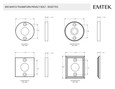 Emtek Emtek 8582 Square Thumbturn Privacy Bolt - Double Rosettes - Use with Brass Passage Set EMTEK-8582