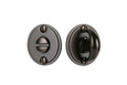 Emtek 828TP Classic Thumbturn Privacy Bolt in Oil Rubbed Bronze (US10B) — front and back views