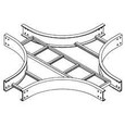 B-Line HORIZONTAL CROSS, SERIES 2,3,4&5, 3" / 4" HEIGHT, 9" WIDTH, 24" RADIUS, ALUMINUM