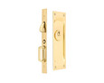 Brass Pocket Door Mortise Keyed Function in Polished Brass finish