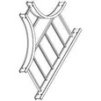 B-Line HORIZONTAL REDUCING TEE, SERIES 2,3,4&5, 3" / 4" HEIGHT, 24" TO 12" WIDTH, 48" RADIUS, ALUMINUM