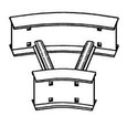B-Line HORIZONTAL BEND, SERIES 2,3,4&5, 3" / 4" HEIGHT, 30 DEG., 42" WIDTH, 48" RADIUS, ALUMINUM