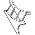 B-Line VERTICAL TEE, SERIES 2,3,4&5, UP, 3" / 4" HEIGHT, 42" WIDTH, 24" RADIUS, ALUMINUM