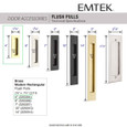 Emtek Emtek 220304 Modern Rectangular Brass Flush Pulls (1-3/4" x 4") EMTEK-220304