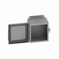 B-Line Eaton series JIC panel enclosure, 6" height, 3" length, 4" width, 4, Hinged cover, 4CHC enclosure, Wall mount, Small single door, External mou