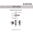 Emtek 8713 Casement Latch, Large Size (1-1/16" x 2-1/16")