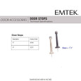 Emtek 2232 Baseboard Door Stop 3-Inch technical specification sheet showing base diameter of 1-1/4 inches and product code 2232
