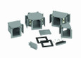 B-Line Eaton series wireway reducer, Includes hardware, Wireway reducer fitting, 12, Steel, ANSI 61 gray painted, 6" X 6"