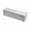 B-Line Eaton series wiring trough, 8" height, 36" length, 8" width, 12WT wiring trough, Welded external mounting feet, Hinged cover, 12, Steel, Seaml