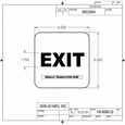 Don-Jo HS-9060-35 ADA Exit Sign in Brown Plastic, 9" x 6" Commercial Door Signage