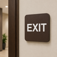 Don-Jo HS-9060-35 ADA Exit Sign in Brown Plastic, 9" x 6" Commercial Door Signage