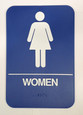Don-Jo HS-9070-04 ADA Sign Womens Room, Blue Finish, Plastic Material