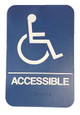 Don-Jo Don-Jo HS 9070 06 ADA Sign Handicap Accessible, Blue Finish, Plastic Material DON-HS-9070-06