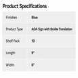 Don-Jo HS-9070-08 ADA Sign Girls/Handicap in Blue Plastic Finish