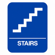 Don-Jo HS-9070-24 ADA Stairs Sign in Blue Plastic, 9" x 6"