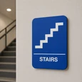 Don-Jo HS-9070-24 ADA Stairs Sign in Blue Plastic, 9" x 6"
