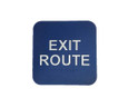 Don-Jo HS 9070 34 ADA Sign Exit Route, Blue Finish, Plastic Material