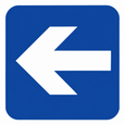 Don-Jo HS-9070 ADA Sign Arrow Across in Blue Plastic, 9" x 6"