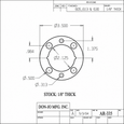 Don-Jo AR-335 Conversion Plate, 3-1/2" Diameter, 11 Gauge Steel for Commercial Door Applications