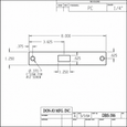 Don-Jo DBS-386 Conversion Plate, 8" x 1-1/4", Aluminum, Prime Coated