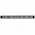Don-Jo DD-2 Door Decal 24" x 1-1/2" White on Black Plastic Sign Strip