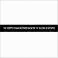 Don-Jo DD-6 Door Decal 24" x 1-1/2" in White on Black Plastic Finish