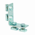 B-Line Eaton series strut fittings and accessories, 4.12" Height, 4.12" Length, 1.62" Width, .78lbs, Steel, Pre-assembled fitting, Four hole corner an