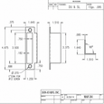 Don-Jo MAF-261 electric strike filler plate dimensional drawing, 4-7/8" x 1-1/4", 13-gauge (.095") steel, DU and SL finishes