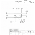 Don-Jo FB-225 Flush Bolt Filler Plate 2-1/4" x 15/16" in 11-Gauge Steel