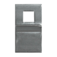 Don-Jo FBG-1-SQ Flush Bolt Guide 3-1/4" x 1-3/4" in 13 Gauge Steel