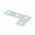B-Line Eaton series strut fittings and accessories, .22" Height, 5.37" Length, 3.5" Width, .75lbs, Aluminium, Flat four hole corner plate | Pre assemb