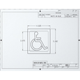 Don-Jo HD-1 Handicap Decal 4" x 4" Plastic Accessibility Sign