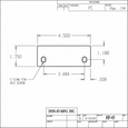 Don-Jo HF-45 Hinge Filler Plate 4-1/2" x 1-3/4" | 10-Gauge Steel, Prime Coated