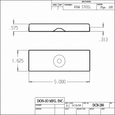 Don-Jo DCB-280 Hinge Reinforcement Plate in 25 ga. .020 Gauge Steel