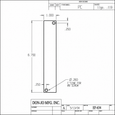 Don-Jo EF-634 Latch Filler Plate 6.75" x 1" Steel Commercial Door Trim