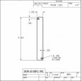 Don-Jo EPT-1 Power Transfer Filler Plate 9" x 1-1/4" Steel, 1/4" Gauge