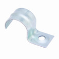 B-Line Eaton series pipe straps, .118" height, " length, 1.25" width, Steel, One hole rigid conduit stripe, Electro-plated zinc